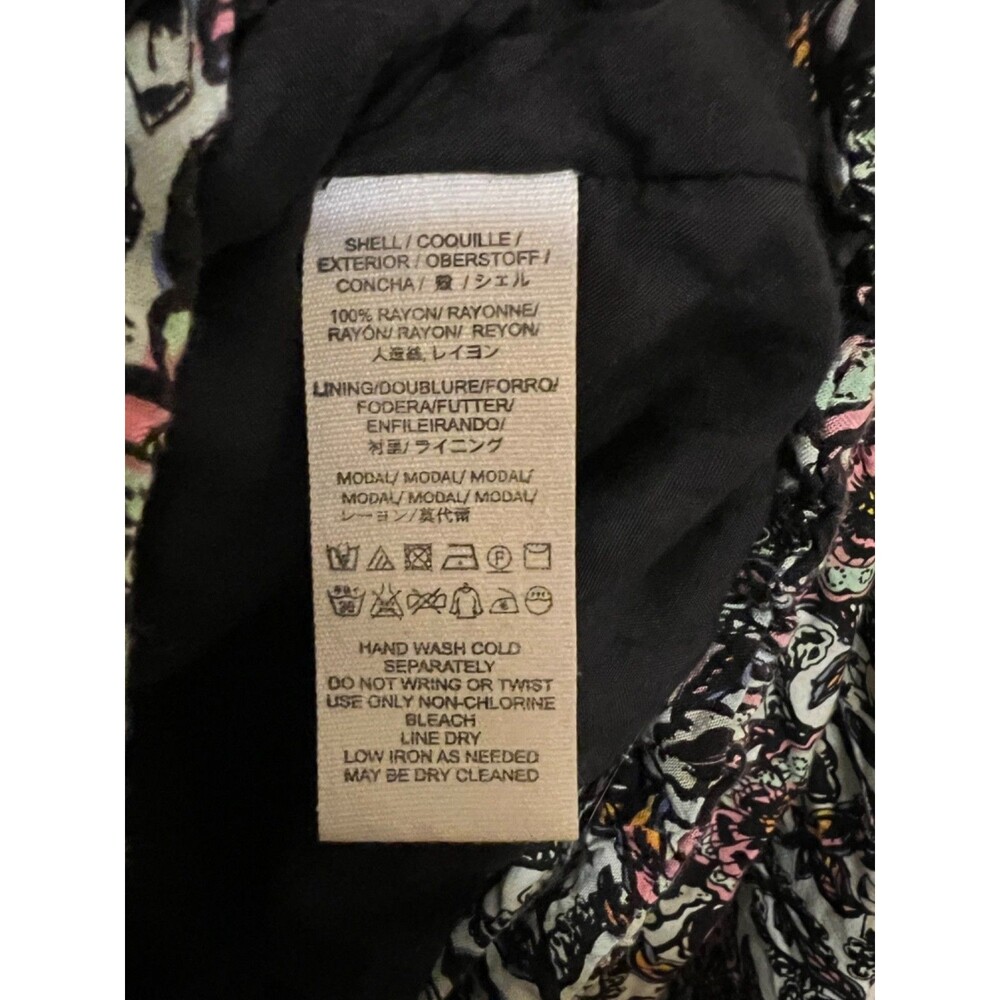FREE PEOPLE Floral Soft Print Lined Balloon Sleeve Bomber Jacket Boho Preppy XS - Picture 8 of 9